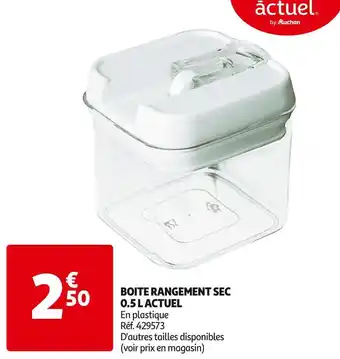 Auchan Auchan boite rangement sec 0.5 l offre