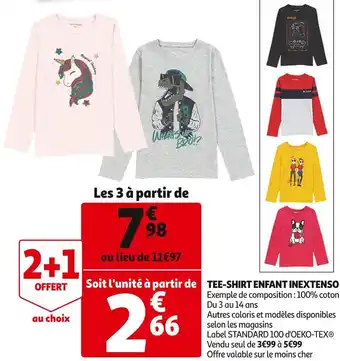 Auchan In extenso tee-shirt enfant offre