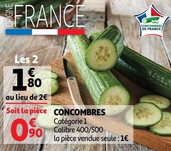 Auchan Concombres offre
