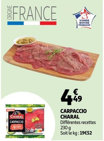 Auchan Charal carpaccio offre