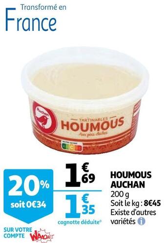 Auchan Auchan houmous offre