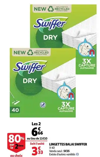 Auchan Swiffer lingettes balai offre