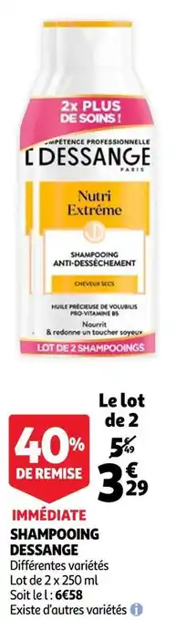 Auchan Dessange shampooing offre