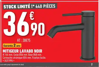 Brico Cash Mitigeur lavabo noir offre