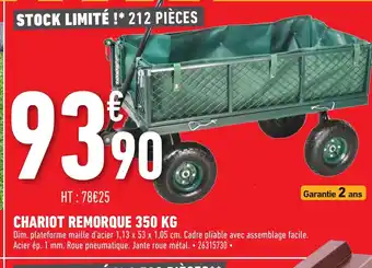 Chariot remorque 350 kg