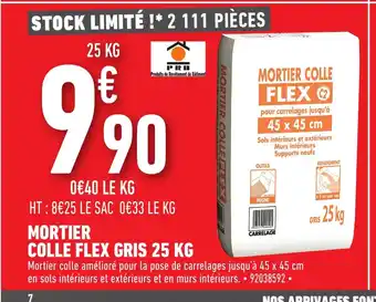 Brico Cash Mortier colle flex gris 25 kg offre