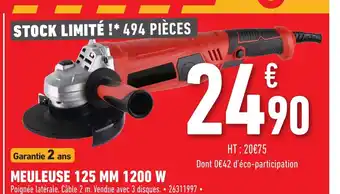 Brico Cash Meuleuse 125 mm 1200 w offre
