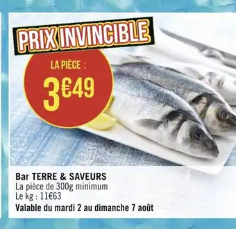 Géant Casino Bar terre & saveurs offre