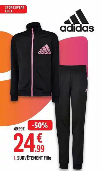 Intersport Survêtement fille adidas offre