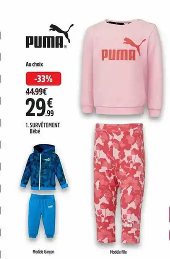 Intersport Survêtement bébé puma offre