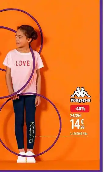 Intersport Legging fille kappa offre