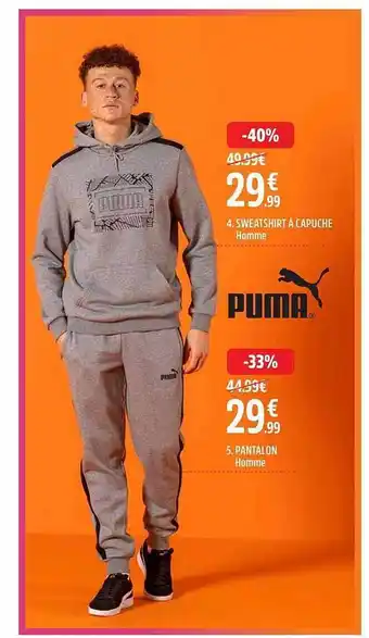 Intersport Pantalon homme puma offre