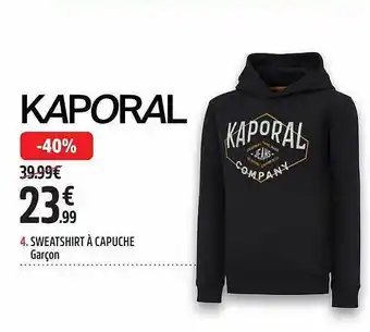 Intersport Sweatshirt à capuche garçon kaporal offre