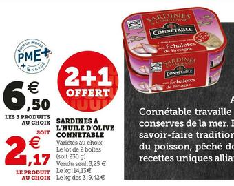 U Express SARDINES A L’HUILE D’OLIVE offre