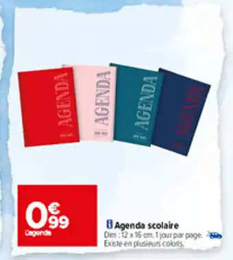 Carrefour Agenda scolaire offre