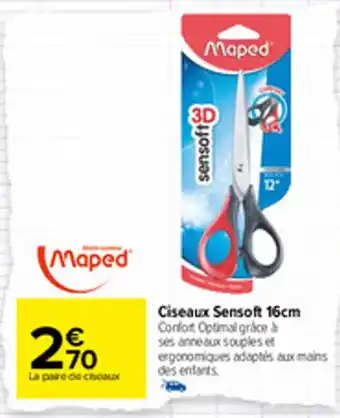 Carrefour Ciseaux sensoft 16cm offre