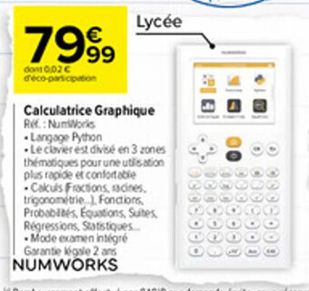 Carrefour Calculatrice graphique offre