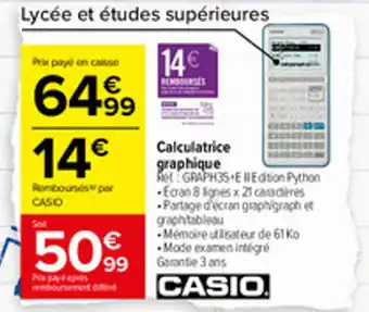 Carrefour Calculatrice graphique offre