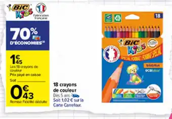 18 crayons de couleur