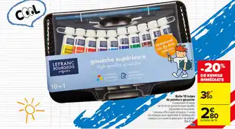 Carrefour Boîte 10 tubes de peinture gouache offre