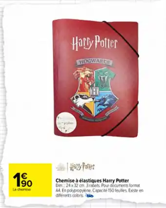 Carrefour Chemise à élastiques harry potter offre
