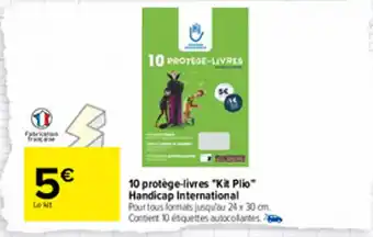 10 protĂšge-livres "kit plio" handicap international