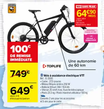 Carrefour Vélo à assistance électrique VTT offre