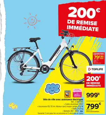 Carrefour Vélo de ville avec assistance électrique offre