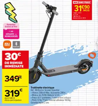 Carrefour Trottinette électrique offre