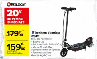 Carrefour Trottinette électrique enfant offre