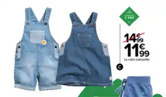 Carrefour Salopette courte ou robe salopette bébé offre