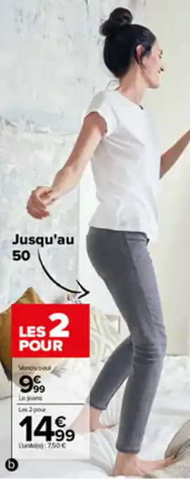 Carrefour Jeans slim femme offre