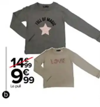 Carrefour Pull fille offre