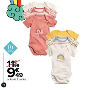 Carrefour Bodies manches courtes offre