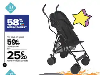 Carrefour Poussette canne offre