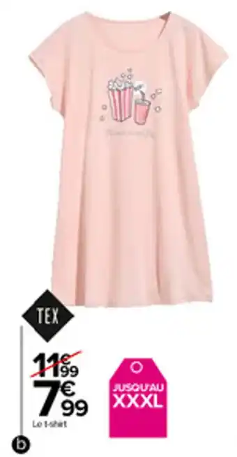 Carrefour Big t-shirt femme offre