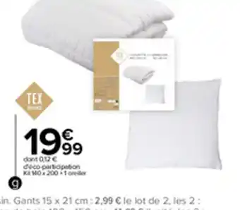 Carrefour Kit Couette oreiller offre