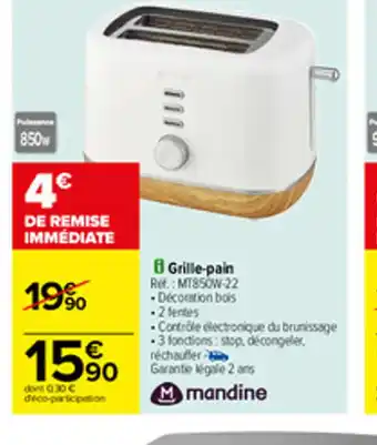 Carrefour Mandine Grille-Pain offre