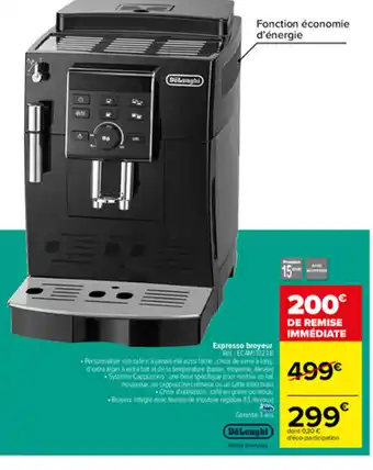 Carrefour Expresso Broyeur offre