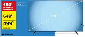 Carrefour Samsung Téléviseur Led 4k offre