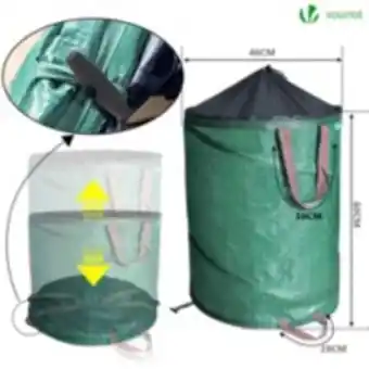Lot de 3 sac de jardin pop up 100l en polyéthylène avec poignées
