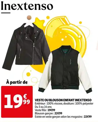 Auchan Veste Ou Blouson Enfant Inextenso offre