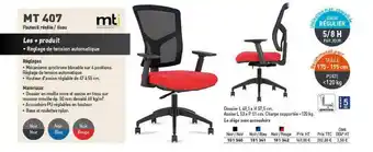 Hyperburo Mt 407 Fauteuil Résille - Tissu offre