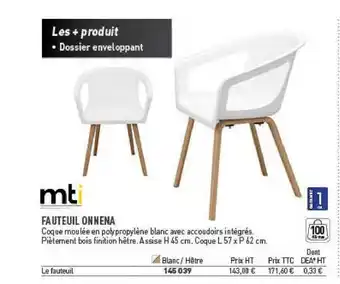 Hyperburo Fauteuil Onnena Mti offre