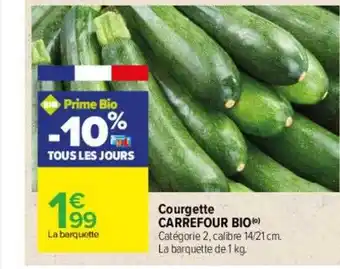 Carrefour Courgette carrefour bio offre