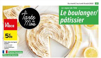 Carrefour Tarte citron meringuée 6 parts offre
