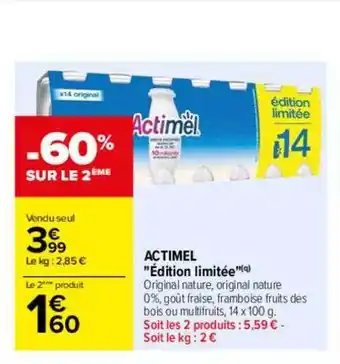 Carrefour Actimel offre