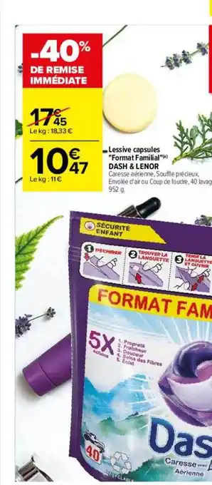 Carrefour Lessive capsules offre