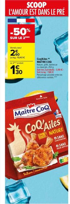 Carrefour Coq'ailes maître coq offre