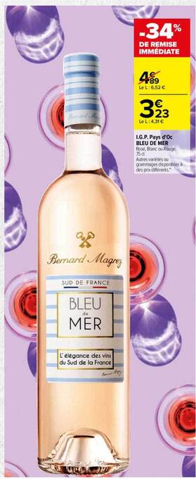Carrefour I.g.p. pays d'oc bleu de mer offre